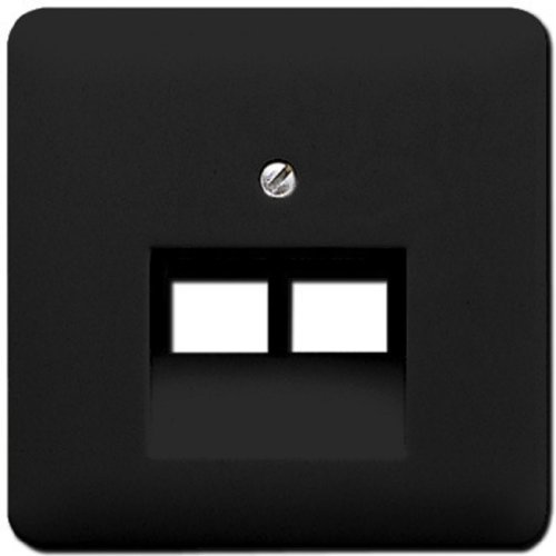 Лицевая панель Jung CD500 для 2-м. розетки RJ11/RJ45 черный картинка